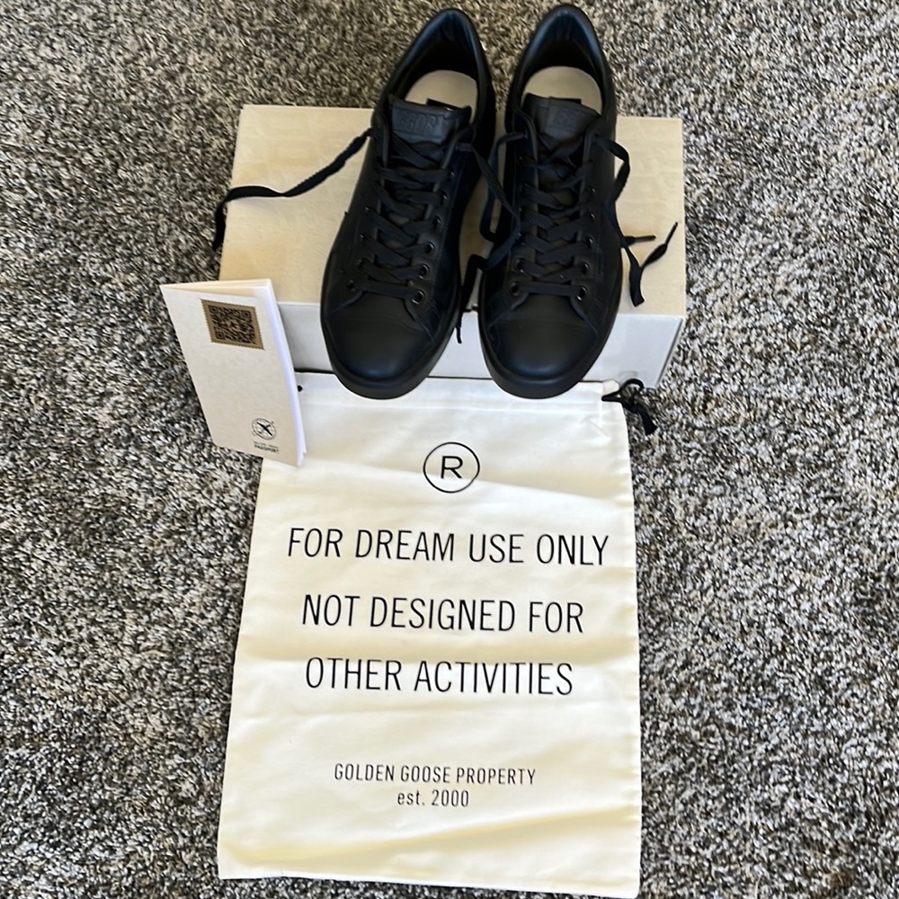 all black golden goose x nike collab size 38